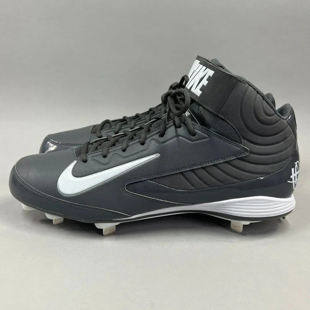 Nike Huarache Strike‎ Mid Baseball Cleats Men's Size 16 Grey Metal Performance